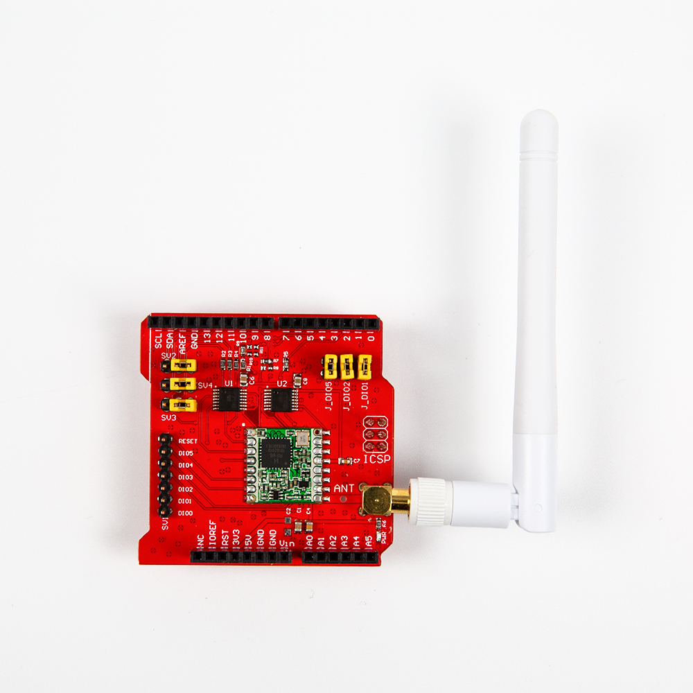 Плата расширения радиопередатчика 433Мгц для контроллеров Leonardo, MEGA2560, UNO